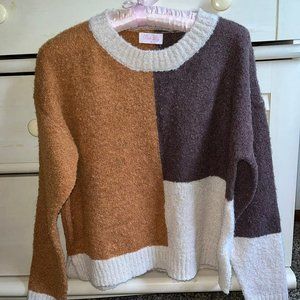 Pink Lily Colorblock Sweater M